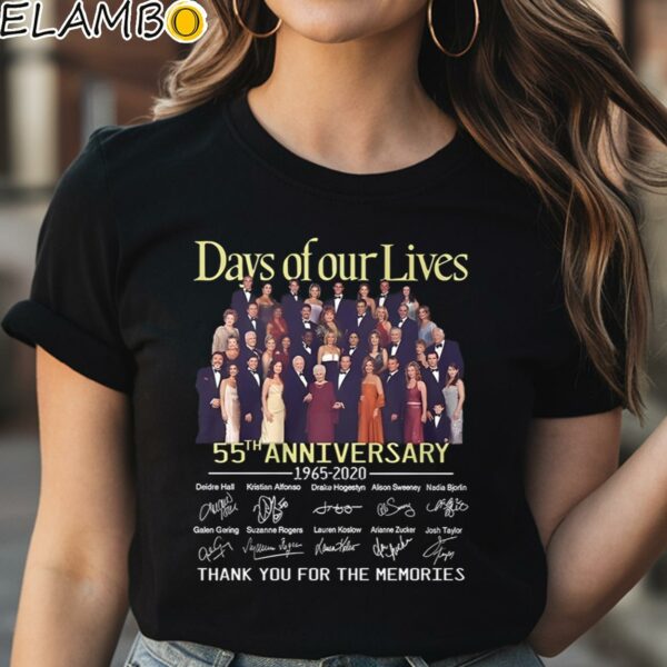 Days of Our Lives 55th Anniversary Full cast Signature Thank You for The Memories Shirt Black Shirt Shirt