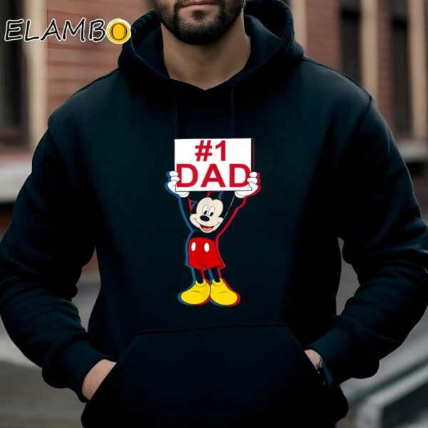Disney Fathers Day Mickey Mouse 1 Dad Chest Shirt Hoodie Hoodie
