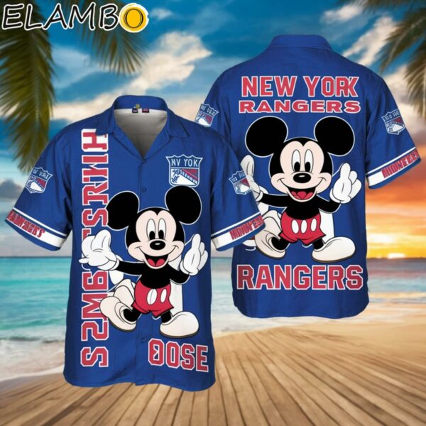 Disney Mickey New York Rangers NHL Hawaiian Shirt Aloha Shirts Printed Aloha