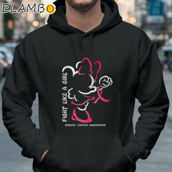 Disney Minnie Mouse Fight Like A Girl Breast Cancer Awareness Shirt Hoodie 37