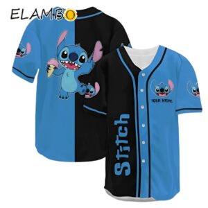 Disney Stitch Personalized Baseball Jersey For Fans Printed Thumb