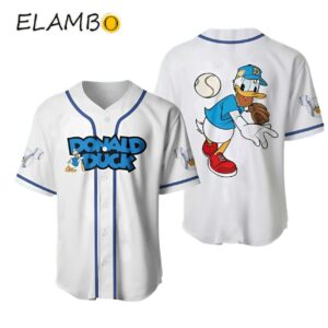 Duck Throwing Ball Movie Baseball Jersey Disney Gifts Ideal Printed Thumb