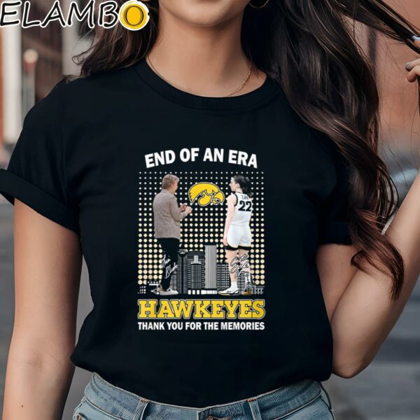 End Of An Era Lisa Bulder Hawkeyes Thank You For The Memories Shirt Black Shirts Shirt