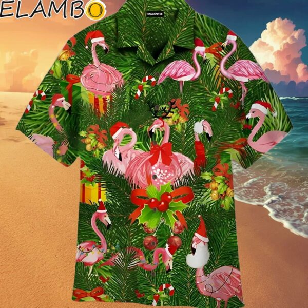Flamingo Merry Christmas Hawaiian Shirt Hawaaian Shirt Hawaaian Shirt