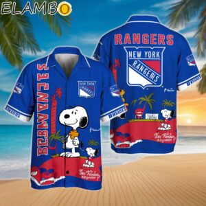 Funny Snoopy New York Rangers Hawaiian Shirts Printed Aloha