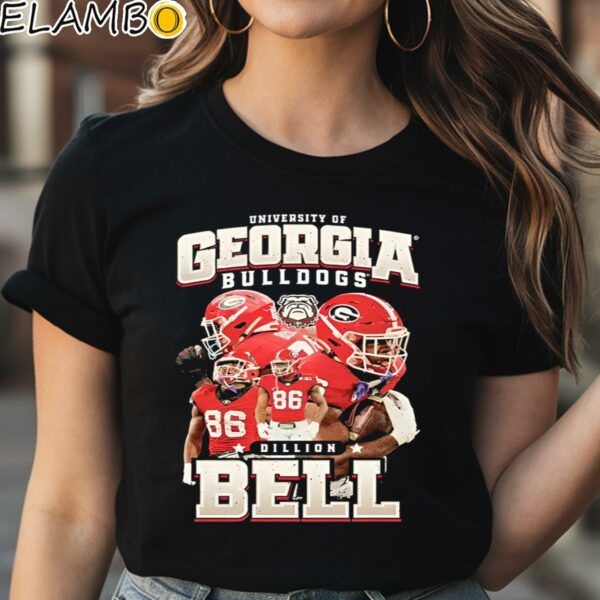Georgia Bulldogs NCAA Football Dillon Bell Player Collage Poster shirt Black Shirt Shirt
