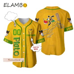 Goofy Dog Cartoon Baseball Jersey Dog Movie Jersey Shirt Funny Dog Baseball Shirt Printed Thumb