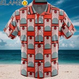 Hanafuda Earrings Demon Slayer Button Up Hawaiian Shirt Aloha Shirt Aloha Shirt