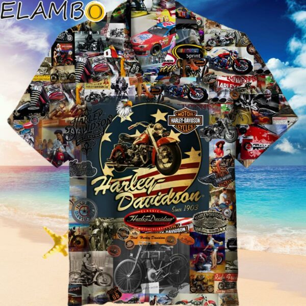 Harley Davidson Hawaiian Shirt Mens Coastal II Aloha Shirt Hawaiian Hawaiian