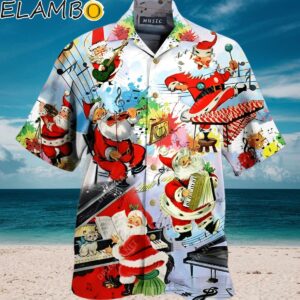 Hawaiian Christmas Santa Claus Snowman Shirts For Men Aloha Shirt Aloha Shirt