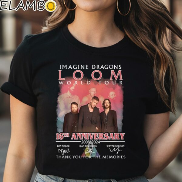 Imagine Dragons Loom World Tour 16th Anniversary 2008 2024 Thank You For The Memories Shirt Black Shirt Shirt