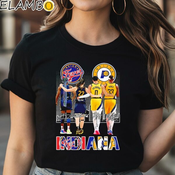 Indiana Pacers Men's Team Indiana Fever Women's Team Basketball Fan Shirt Black Shirt Shirt