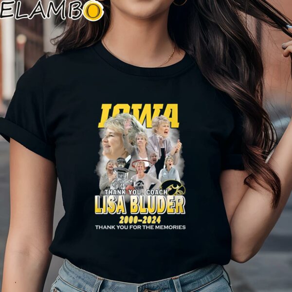 Iowa Thank You Coach Lisa Bluder 2000 2024 Thank You For The Memories Shirt Black Shirts Shirt