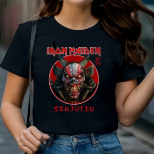 Iron Maiden Senjutsu Shirt Eddie Face Circle Shirt 1 TShirt