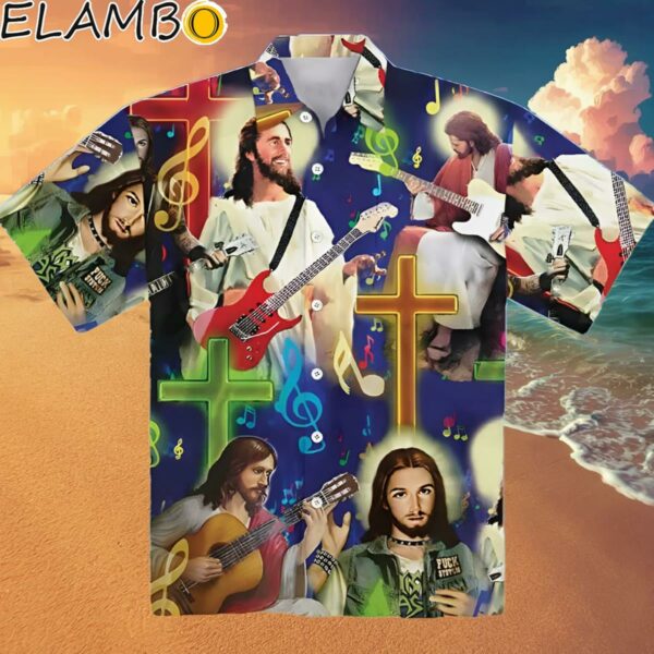 Jesus Playing Guitar Hawaiian Shirt Hawaaian Shirt Hawaaian Shirt