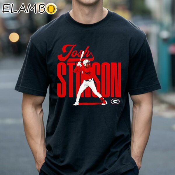 Josh Stinson Player Georgia Ncaa Baseball Collage Poster Shirt Black Shirts 18