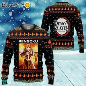 Kyojuro Rengoku Ugly Christmas Sweater Demon Slayer Anime Xmas Gift Sweater Ugly