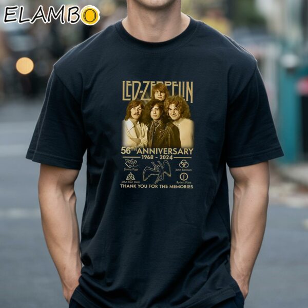 Led Zeppelin 56th Anniversary 1968 2024Thank You For The Memories T Shirt Black Shirts 18
