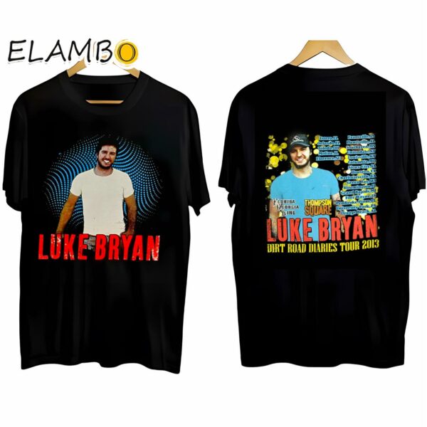 Luke Bryan Dirt Road Diaries Tour 2013 T Shirt Black Shirt Black Shirt