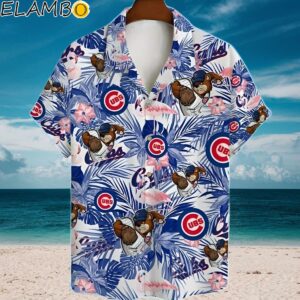 MLB Chicago Cubs Mascot And Hibiscus Pattern Hawaiian Shirt Aloha Shirt Aloha Shirt