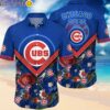 MLB Chicago Cubs Palm Leaves Pattern Hawaiian Shirt Summer Aloha Hawaiian Hawaiian