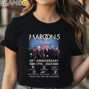 Maroon 5 World Tour 28th Anniversary 1994 2024 Thank You For The Memories T Shirt Black Shirt Shirt