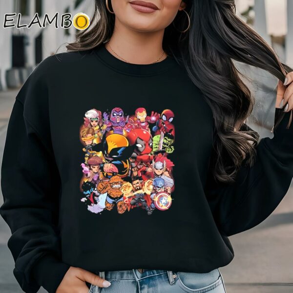 Marvel Studios Chibi Characters X Deadpool Wolverine Shirt Sweatshirt Sweatshirt