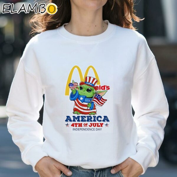 Mcdonald's Baby Yoda America 4th of July Independence Day shirt Sweatshirt 31