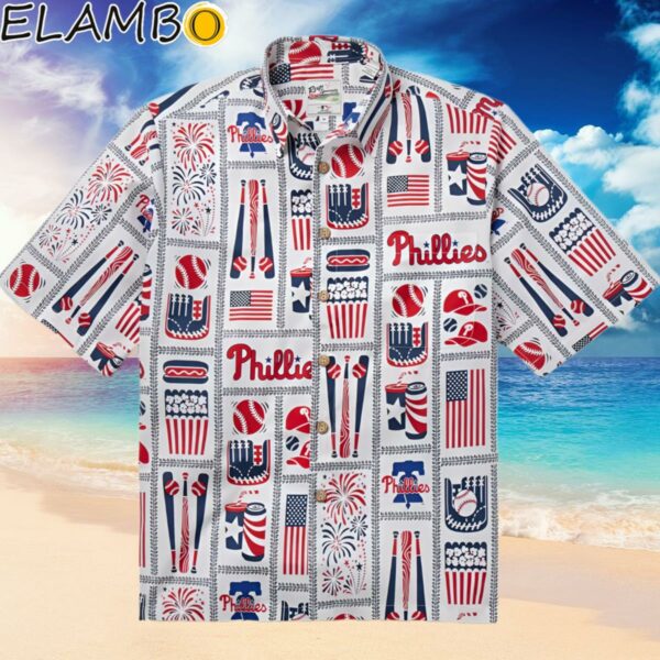 Mens Reyn Spooner White Philadelphia Phillies Hawaiian Button Up Shirt Hawaiian Hawaiian