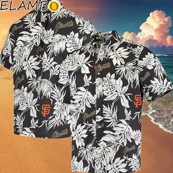 Mens San Francisco Giants Black Aloha Button Down Shirt Hawaaian Shirt Hawaaian Shirt
