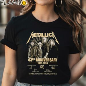 Metallica 43rd Anniversary 1981 2024 Thank You For The Memories T Shirt Black Shirt Shirt