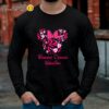 Mickey Mouse Support Breast Cancer Awareness Pink Ribbon Warrior Shirt Longsleeve Long Sleeve