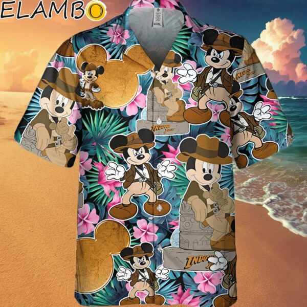 Mickey Summer Tropical Floral Indiana Jones Disney Hawaiian Shirt Mens Hawaaian Shirt Hawaaian Shirt