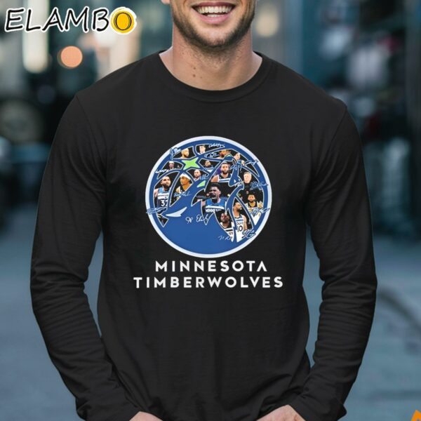 Minnesota Timberwolves Player Lineup 2024 Basketball Team Logo Signatures shirt Longsleeve 17