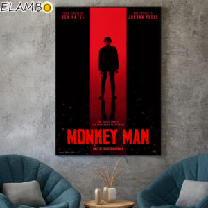 Monkey Man Movie Poster Home Decor