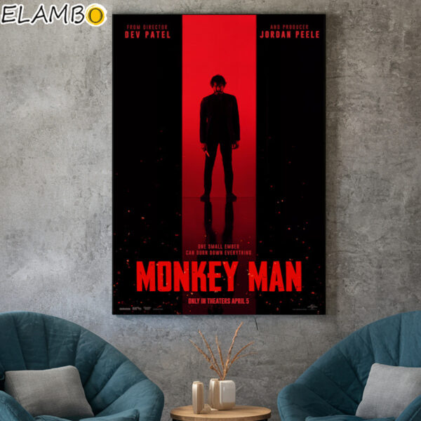 Monkey Man Movie Poster Home Decor