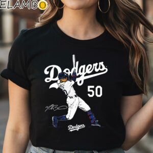 Mookie Betts Los Angeles Dodgers Player Swing Signature Shirt Black Shirt Shirt