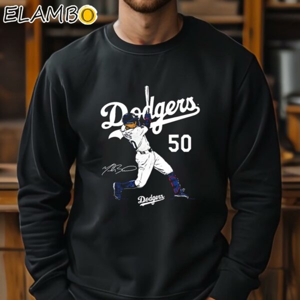 Mookie Betts Los Angeles Dodgers Player Swing Signature Shirt Sweatshirt 11