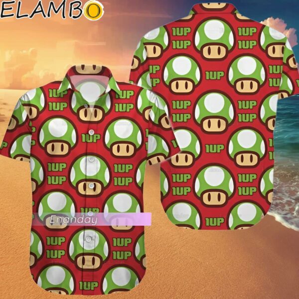 Mushroom Mario Button Shirt Super Mario Hawaiian Shirt Gift For Him Hawaaian Shirt Hawaaian Shirt