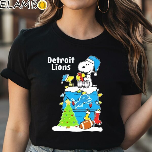 NFL Detroit Lions Shirt Peanuts Snoopy Woodstock Black Shirt Shirt