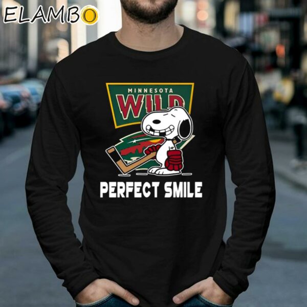 NHL Minnesota Wild Snoopy Perfect Smile The Peanuts Movie Hockey Shirt Longsleeve 39