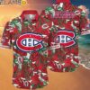 NHL Montreal Canadiens Hawaiian Shirt Tropical Leaf Pattern Summer Hawaiian Shirt Hawaaian Shirt Hawaaian Shirt