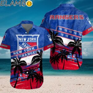 NHL New York Rangers Coconut Pattern Hawaiian Shirt Gift For Summer Vacation Aloha Shirt Aloha Shirt