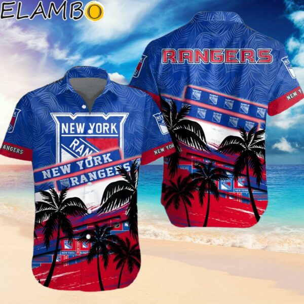 NHL New York Rangers Coconut Pattern Hawaiian Shirt Gift For Summer Vacation Hawaiian Hawaiian