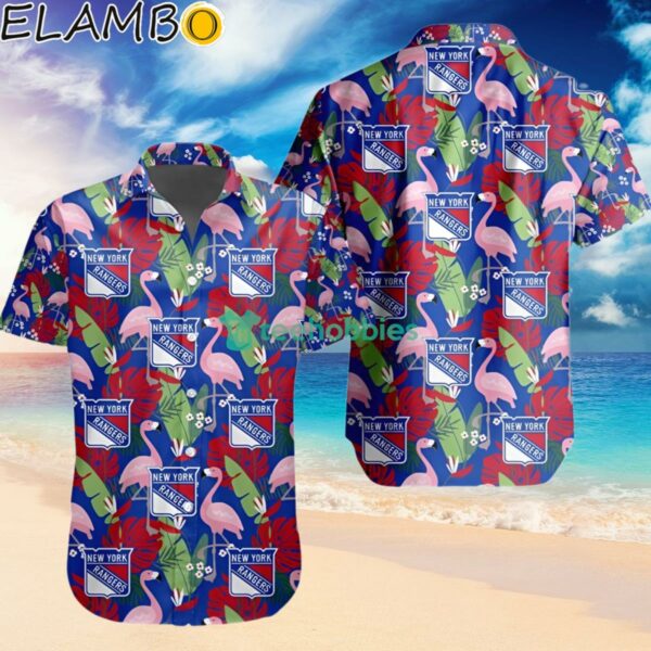NHL New York Rangers Flamingo Flowers Hawaiian Shirt Hawaiian Hawaiian