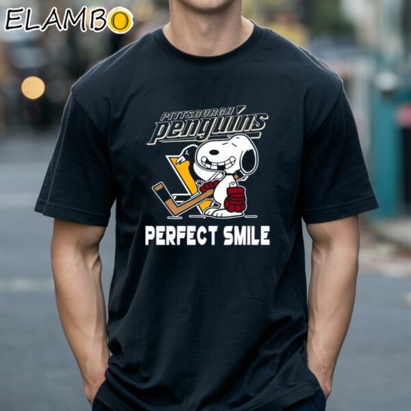 NHL Pittsburgh Penguins Snoopy Perfect Smile The Peanuts Movie Hockey Shirt Black Shirts 18