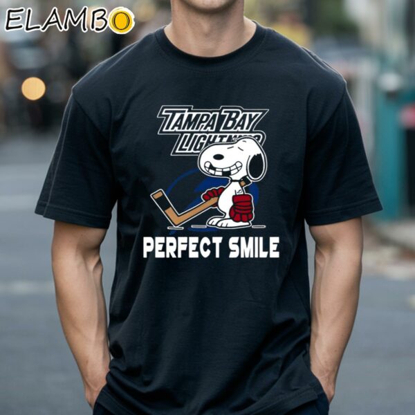 NHL Tampa Bay Lightning Snoopy Perfect Smile The Peanuts Movie Hockey Shirt Black Shirts 18