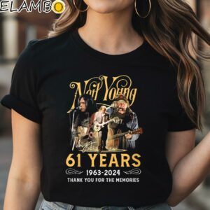 Neil Young 61 Years 1963 2024 Thank You For The Memories T Shirt Black Shirt Shirt