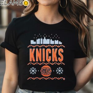 New York Knicks Holiday Ugly Christmas Shirt Black Shirt Shirt