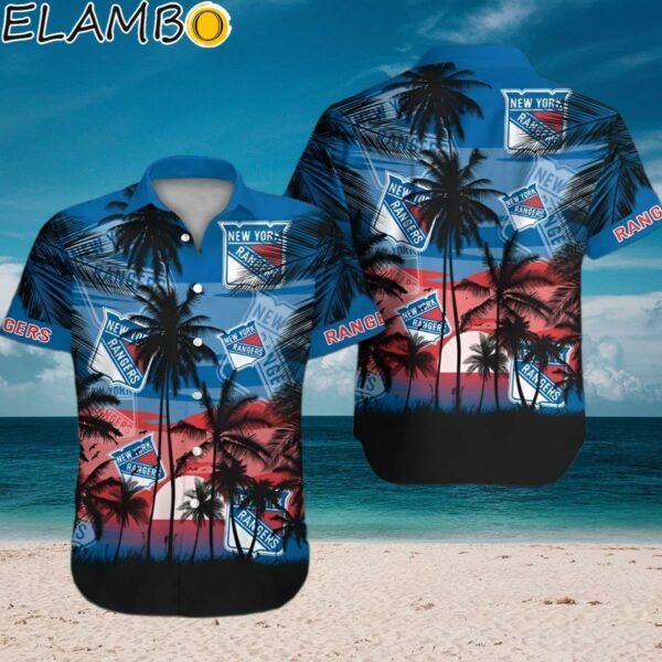 New York Rangers Short Sleeve Button Up Tropical Shirt Hawaiian Shirt Aloha Shirt Aloha Shirt